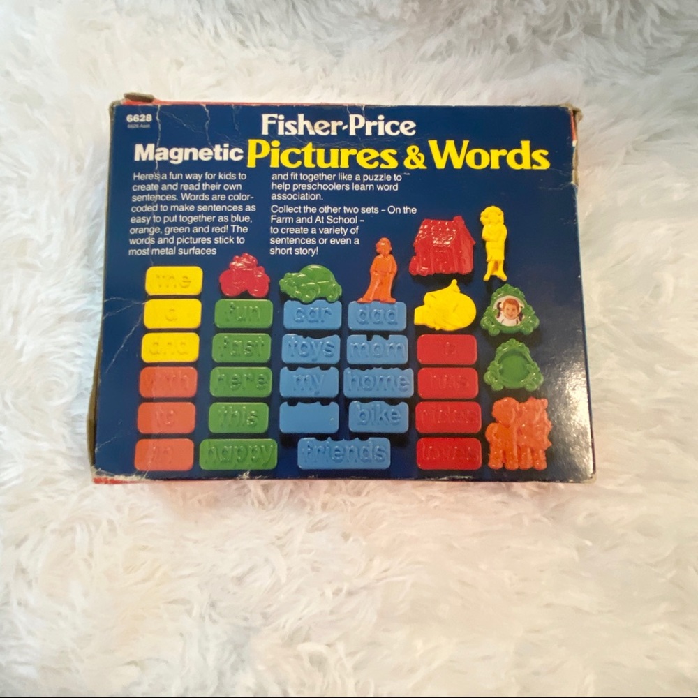 Vintage Fisher-Price Magnetic Pictures & Words Sentence Creators Learning Toy - Picture 6 of 7